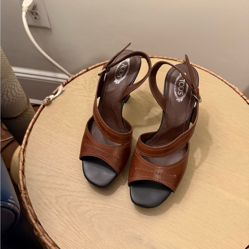 Tod's Brown Heeled Sandals - 6
